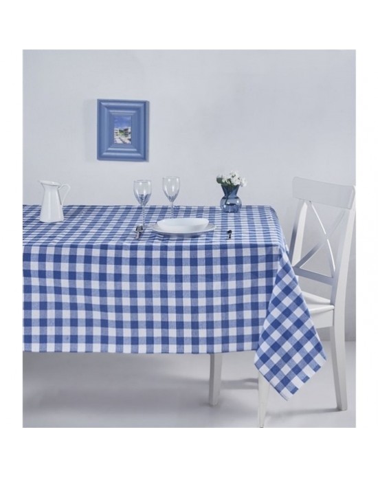 Dertsiz Masa Örtüsü 140x240 cm (Dikdörtgen) Mavi